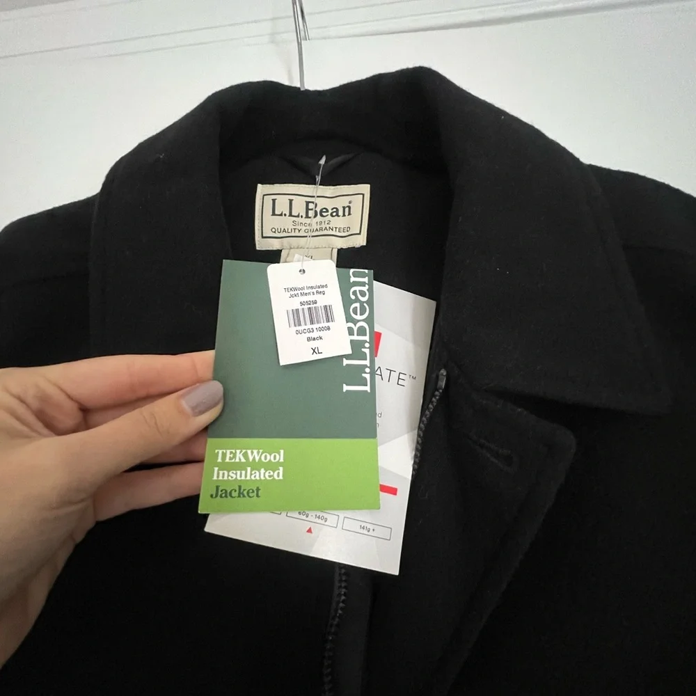 NWT L.L. Bean Black Utility Jacket - Picture 4 of 6